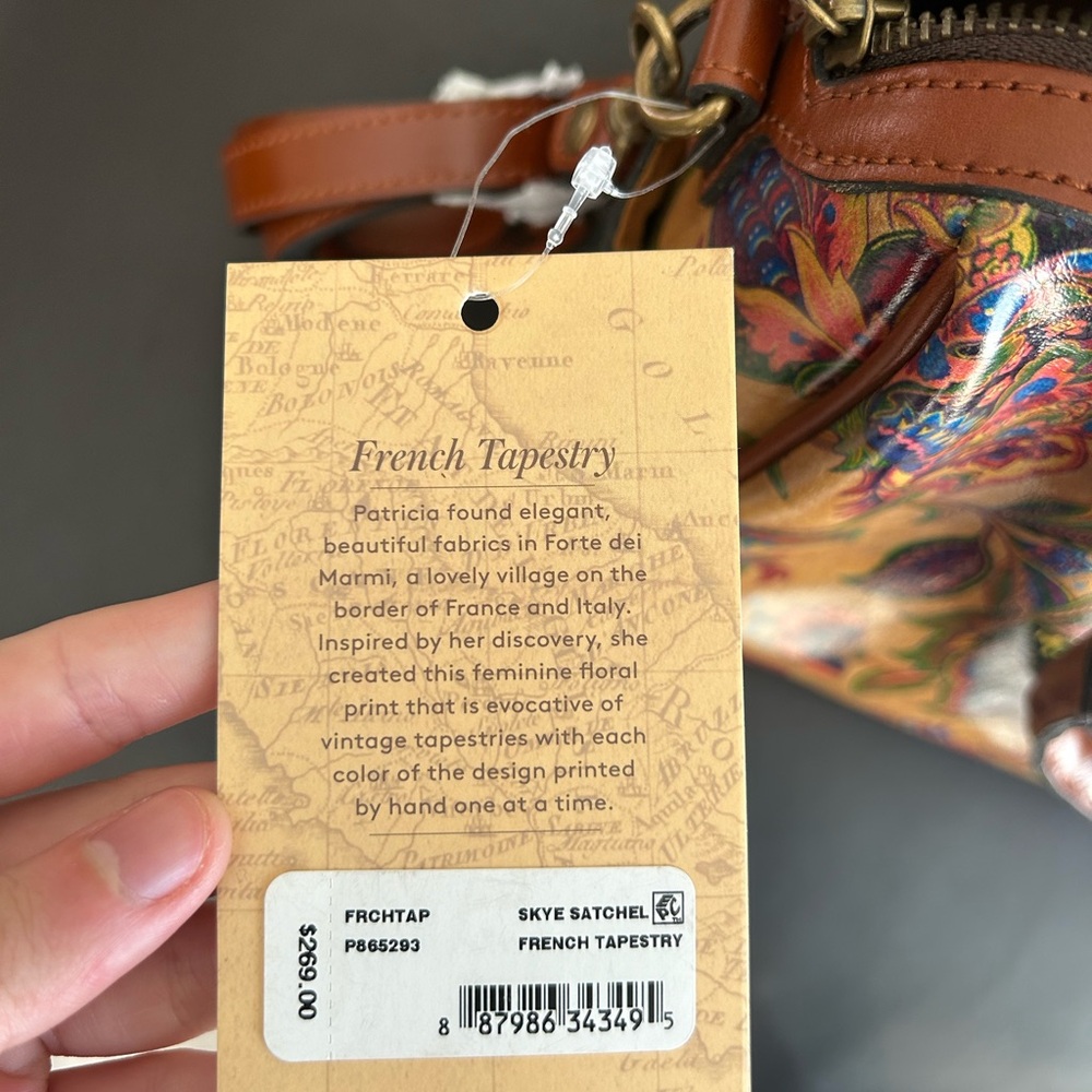 Patricia Nash French Tapestry bag NWT Skye Satchel - Picture 4 of 7